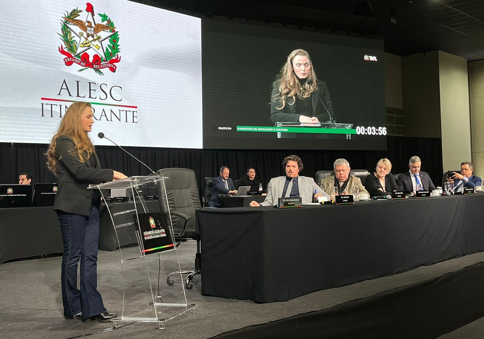 Coordenadora de Relações Externas falou durante reunião da Comissão de Educação | Foto: Solon Soares / AgênciaAL