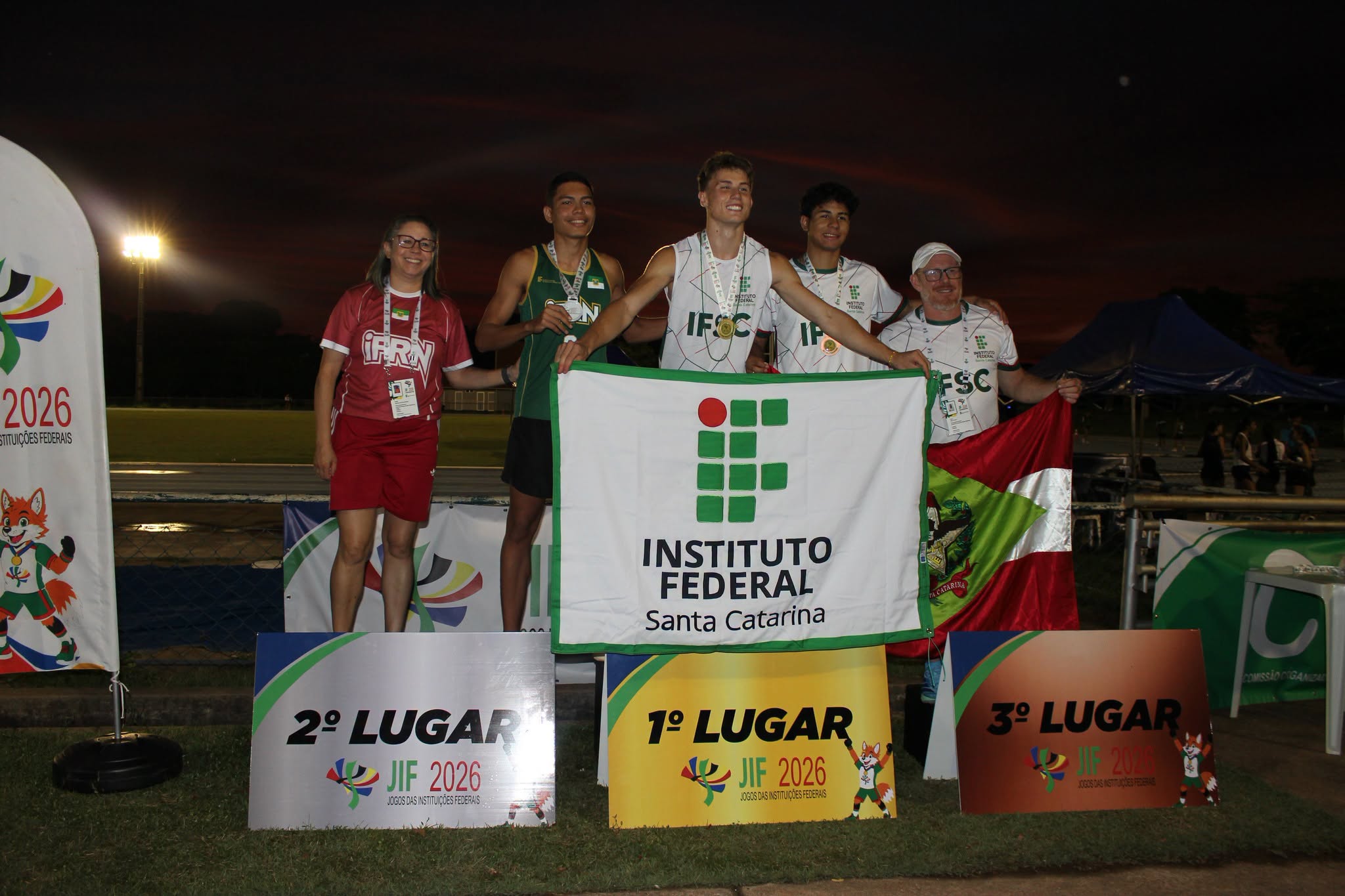 Atletismo do IFSC foi campeão geral do JIF Nacional (Foto: IFG)