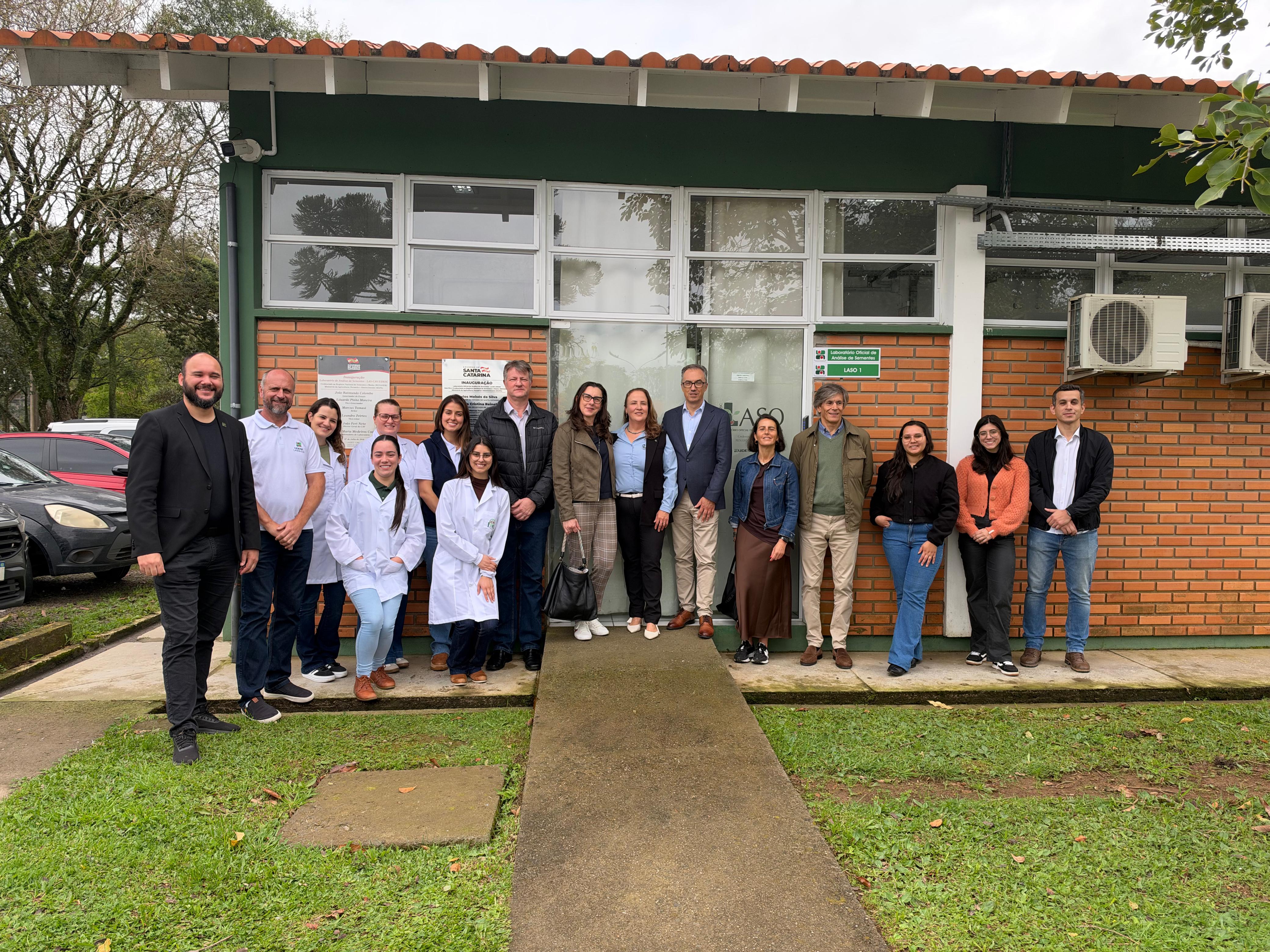 Visita do reitor da UPBeja ao CAV/Udesc, acompanhado pela professora Joelma Kremer e pelo professor Jorge, do LIDERE.